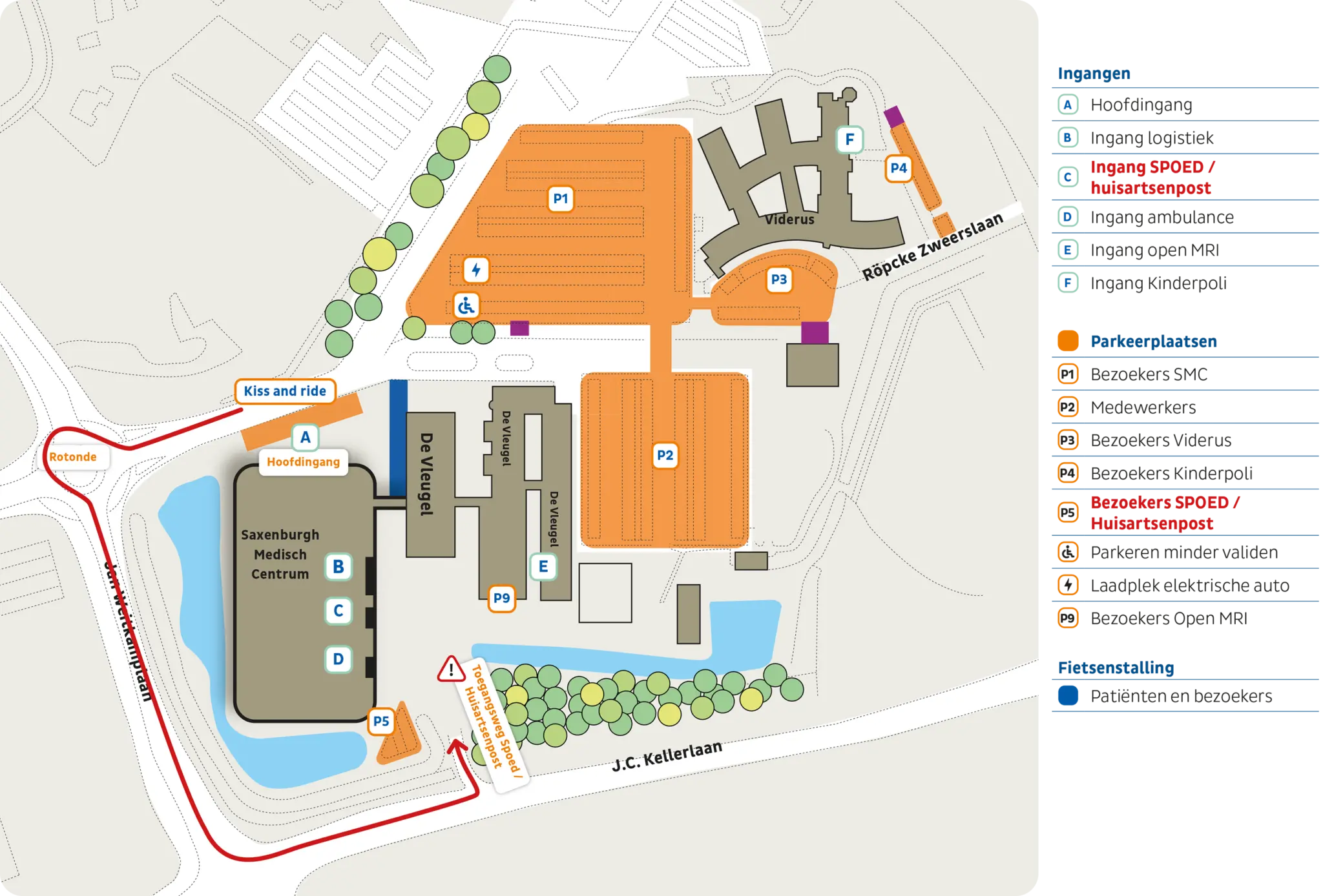 Spoedingang plattegrond